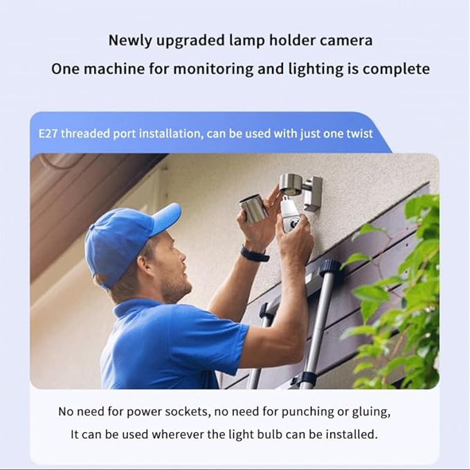 V380 Bulb Security Camera
