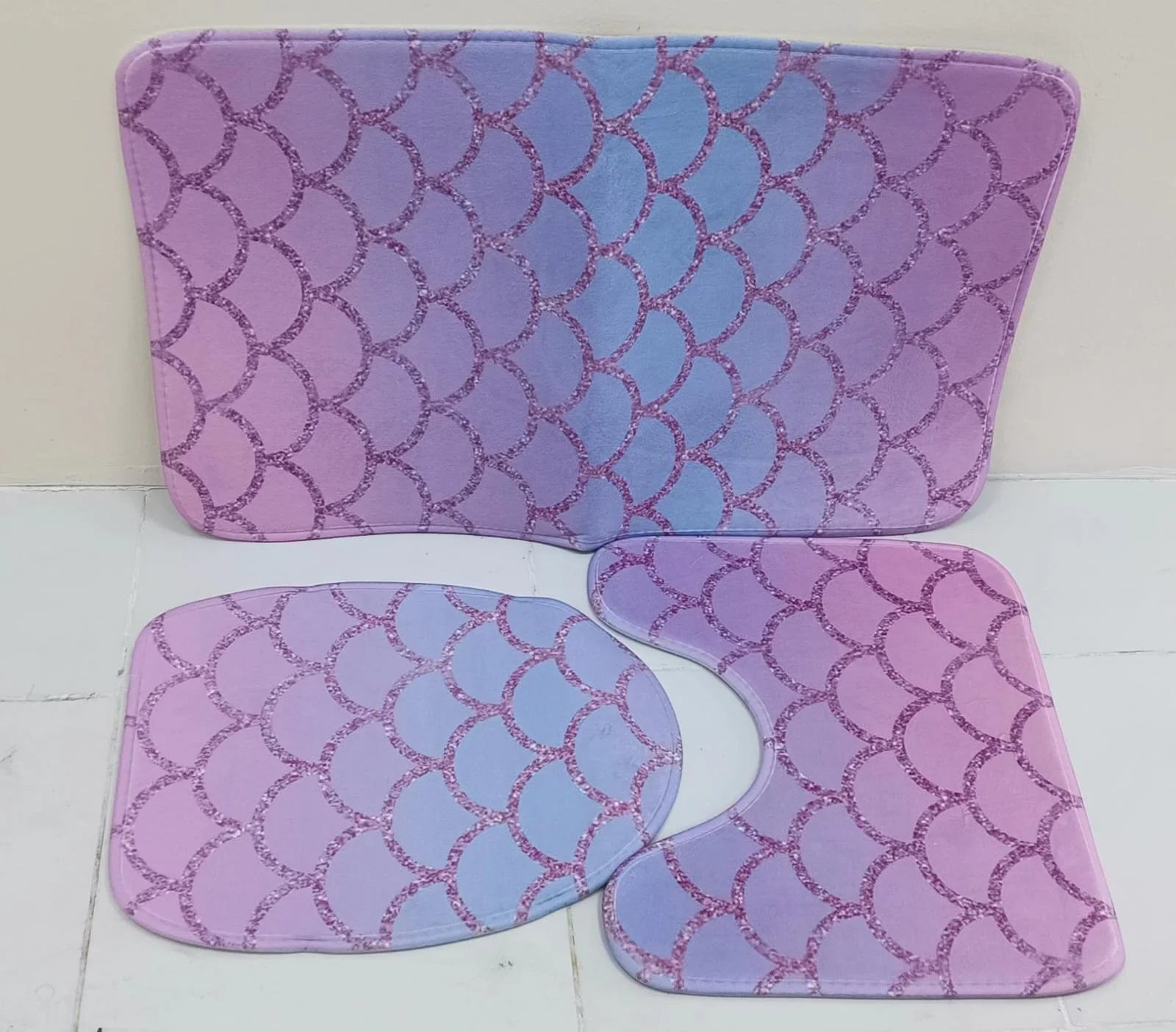 Toilet Mat Sets (Color and Design May Vary)